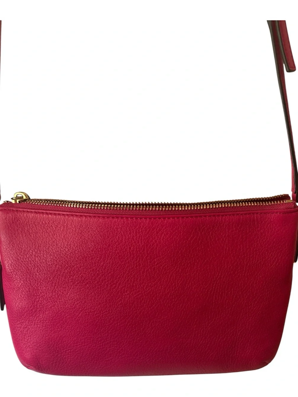Coach Pebble Leather Crossbody - Fuchsia Pink with Gold Hardware